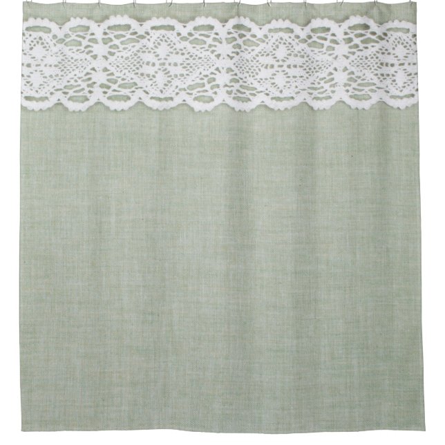 Rideaux De Douche Texture et dentelle textiles  (Devant)
