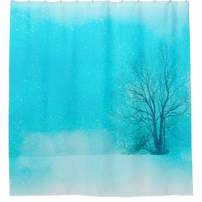 Rideaux De Douche Texture hiver arrière - plan (Devant)