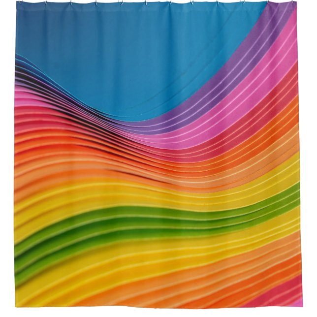 Rideaux De Douche texture motif arc-en-ciel Abstraite (Devant)