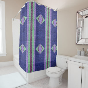 Rideaux De Douche Texture multicolore crochet