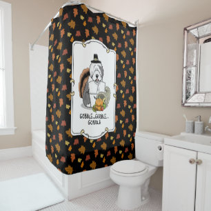 Rideaux De Douche Thanksgiving Old English Sheepdog (Gris 1) Fun