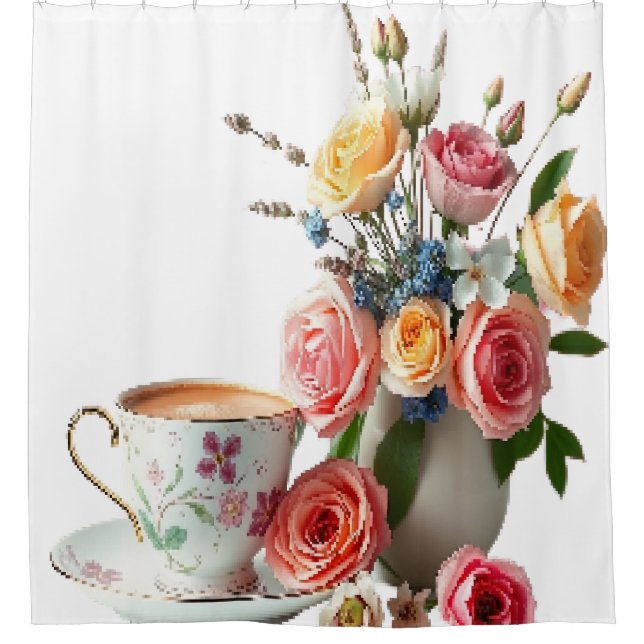 Rideaux De Douche Thé du matin (Devant)