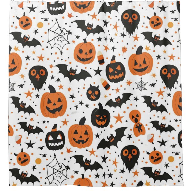 Rideaux De Douche Thème Halloween (Devant)