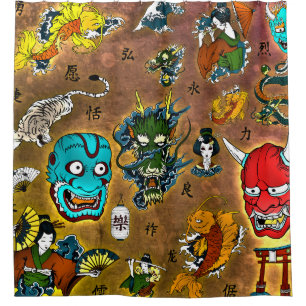 Rideaux De Douche Thème japonais