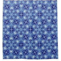Tie Dye Géométrique Bleu Kaleidoscope