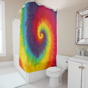 Rideaux De Douche Tiedye Tourbillon Arc-en-ciel Groovy Couleurs Fraî