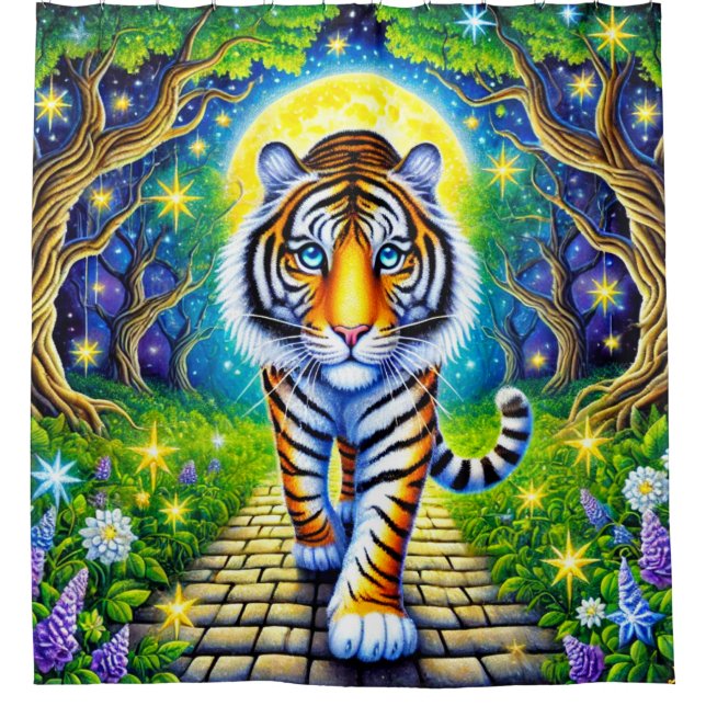 Rideaux De Douche Tiger Art (Devant)