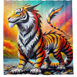 Rideaux De Douche Tiger Dinosaur