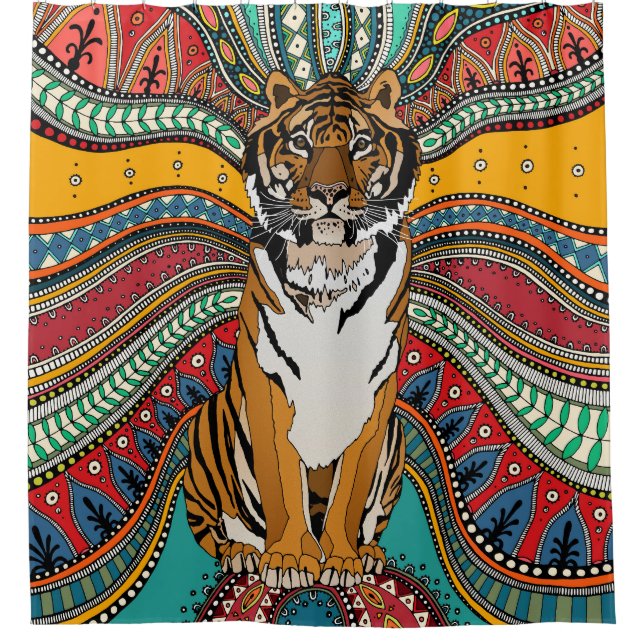 Rideaux De Douche tigre indien (Devant)