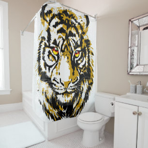 Rideaux De Douche Tigre réaliste - Tigre blanc Tigre Tiger Tiger Tig