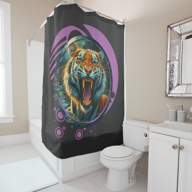 Rideaux De Douche Tigre torride (En situation)
