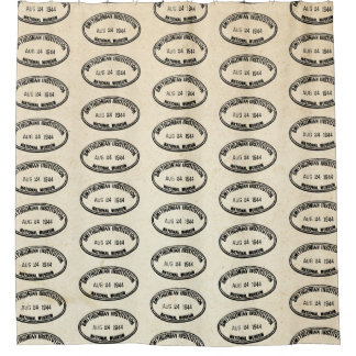 Rideaux De Douche Timbre de bibliothèque Établissement Smithsonian 1