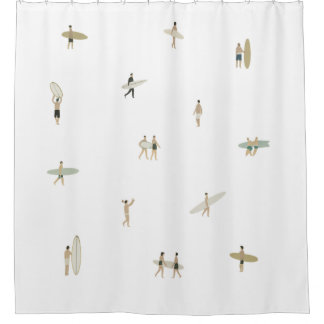 Rideaux De Douche Tiny Surfers Shower Curtain