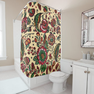 Rideaux De Douche Tissu de chintz en coton indien vintage