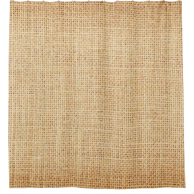 Rideaux De Douche Tissu naturel, arrière - plan texturé. (Devant)