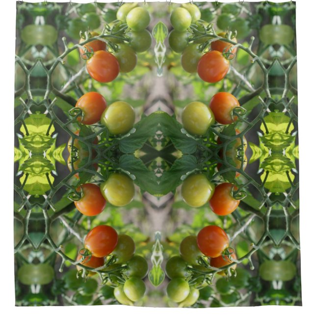 Rideaux De Douche Tomates cerises de jardin Nature Abstraite (Devant)