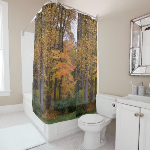 Rideaux De Douche Tombe Feuilles Tulipes peupliers