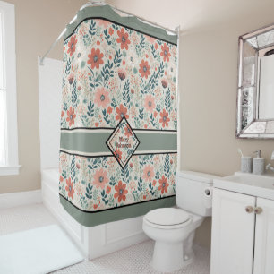 Rideaux De Douche Tons boho assourdis personnalisés