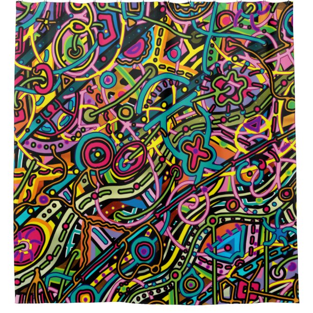 Rideaux De Douche Toony Abstraction (Devant)