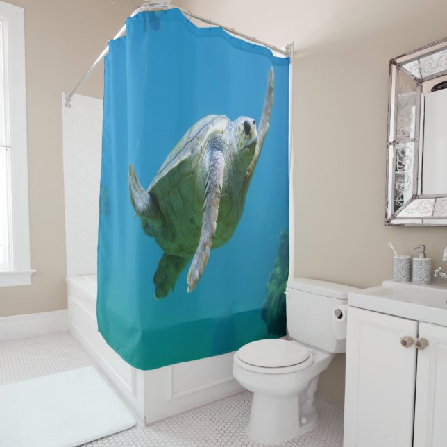 Rideaux De Douche Tortue de mer (En situation)