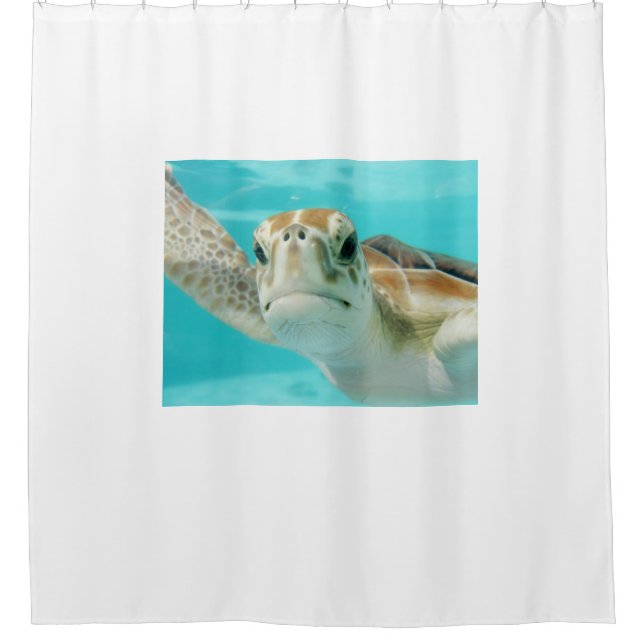 Rideaux De Douche Tortue de mer adorable océan (Devant)