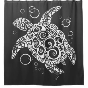 Rideaux De Douche Tortue Lover, Surfer Life, Plage Lover, Tortue
