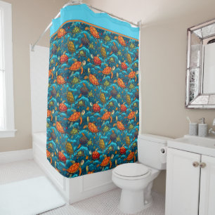 Rideaux De Douche Tortues partout