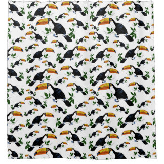 Rideaux De Douche Toucans Tropicaux - Jungle Ludique
