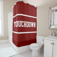 TOUCHDOWN Sport Rouge Profond Gras Texte Blanc Ray