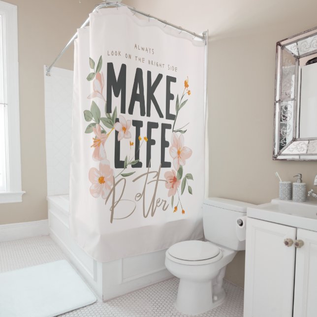 Rideaux De Douche Toujours regarder du côté lumineux (En situation)