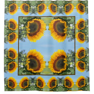 Rideaux De Douche Tournesol Au Soleil Fleur Abstraite Art