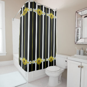 Rideaux De Douche Tournesol, Faisceaux Et Rayures