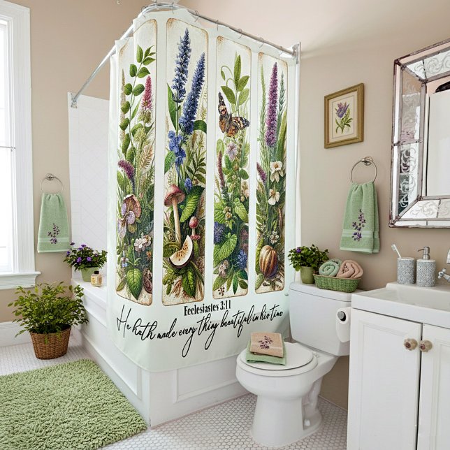 Rideaux De Douche Tout ce qui est beau dans son temps botanique (Créateur téléchargé)