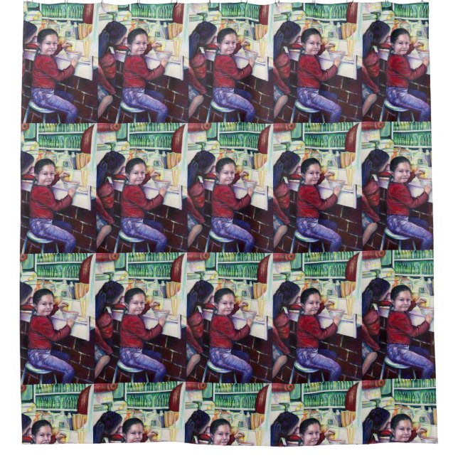 Rideaux De Douche Toutes les bonnes filles ont de la glace (Devant)