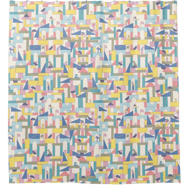 Rideaux De Douche Toy construction bloc gens animaux animaux chats c (Devant)