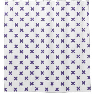 Rideaux De Douche Traces croisées ultra violettes sur blanc