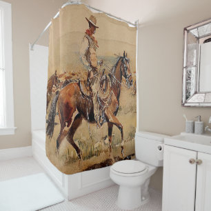 Rideaux De Douche « Trail Drive » 2 Art occidental par Edward Borei