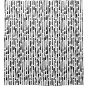 Rideaux De Douche Traits d'aquarelle 091121 - Jeté noir et blanc
