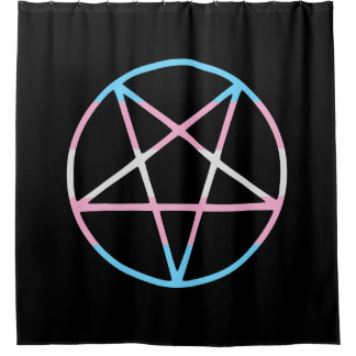 Rideaux De Douche trans gay pride flag pentagram transgender