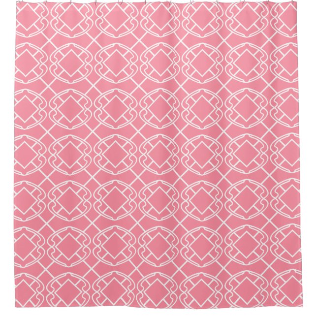 Rideaux De Douche Trellis saumon Diamond Cello (Devant)