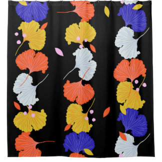 Rideaux De Douche Trendy coloré vintage Illustration verticale stri