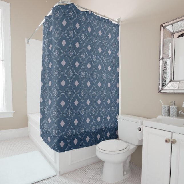 Rideaux De Douche Trendy San Juan Smoked Pattern Shower Curtain (En situation)