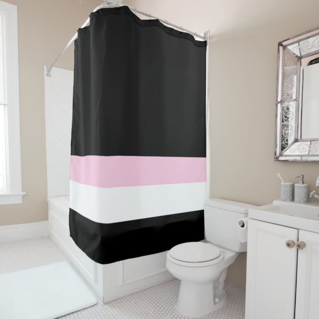 Rideaux De Douche Très chic noir (En situation)
