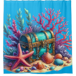 Rideaux De Douche "Trésor sous-marin"