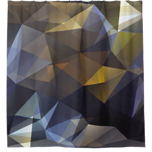 Rideaux De Douche Triangle brillant vintage, texture diamant. (Devant)