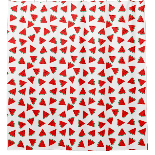 Rideaux De Douche Triangles à motif pastèque (Devant)