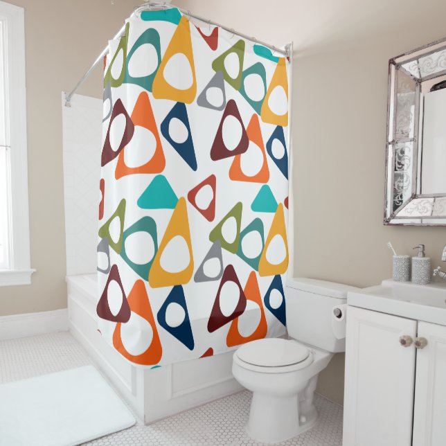 Rideaux De Douche Triangles arrondis (En situation)