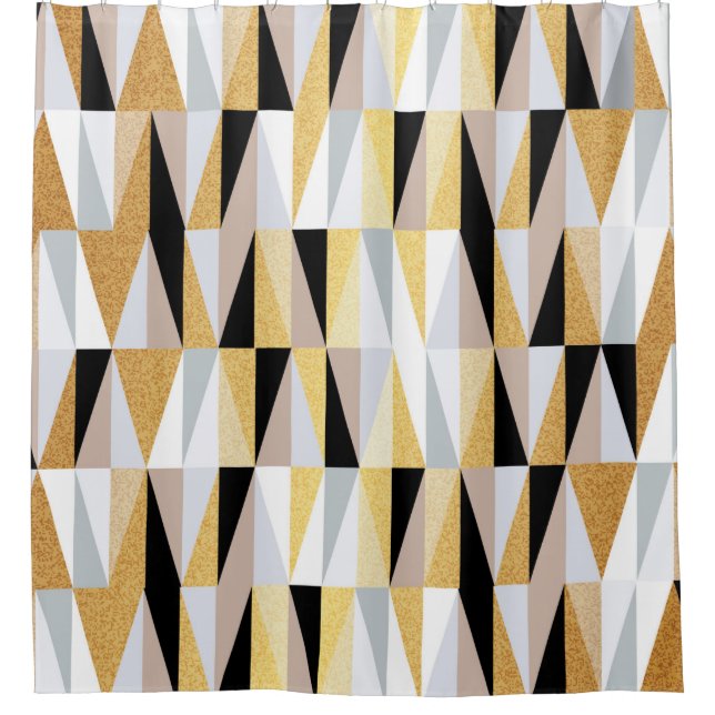 Rideaux De Douche triangles de conception scandinave sans couture mo (Devant)