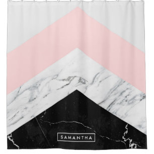 Rideaux De Douche Triangles de marbre