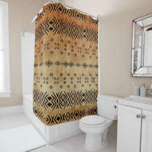 Rideaux De Douche Tribal Brown beige 